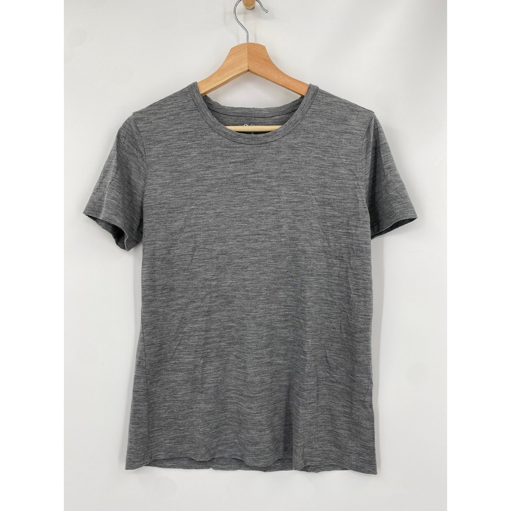 Quince T-Shirt Base Layer S Gray Merino Wool Short Sleeve Crew Neck